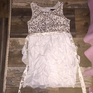 White and gold dress